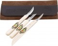 KIRSCHEN CHIP CARVING KNIFE 3-PCE SET - Suede Leather Display Roll